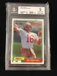 You can see that there is some separation in color near the pupils of the eyes of the bulls. Sold Price 1981 Topps Joe Montana Rookie Card Bvg 5 August 6 0117 1 00 Pm Edt