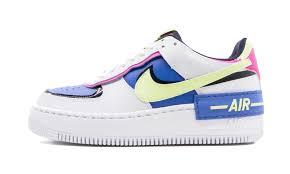 Slick clean design with a cushioned ankle collar and embroidered heel logo. Nike Air Force 1 Shadow White Sapphire Barely Volt W Cj1641 100 Restocks