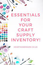 Get your craft room organized with an easy diy desk! 21 Craft Supply Essentials For A Well Stocked Craft Room Craft Supplies Inventory Craft Supplies Craft Room