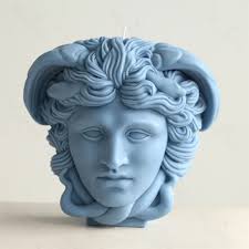 Boowan Nicole Large Medusa Candle Mold Greek Mythology Human Silicone Molds  Face Sculpture Scented Candle Making Moulds