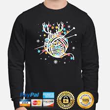 Crochet And Knitting Lighting Yarn Christmas Shirt Hoodie Sweater Long Sleeve And Tank Top