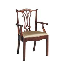 Maitland Smith Neutral Cotton Upholstered Solid Wood Queen Anne Back Arm Chair Mahogany In 2020 Chair Armchair Mahogany