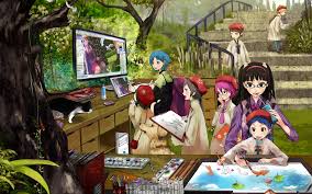 Here you can watch online anime without paying, registering. Anime Female Characters Watching Tv Hd Wallpaper Wallpaper Flare