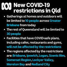 For the other lgas in the map below lockdown will be lifted at 6pm. Abc Brisbane As A Result Of The Brisbane Youth Detention Centre Covid 19 Cluster Strict New Restrictions Will Be Imposed On Gatherings In South East Queensland Here S What You Need To Know