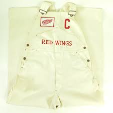 Vintage 70s Detroit Red Wings Overalls 34 X 32 Big Mac White Patches Deadstock