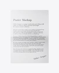 Download Glossy Poster Mockup In Stationery Mockups On Yellow Images Object Mockups PSD Mockup Templates