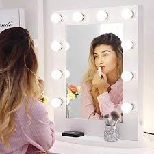 There are 3439 bedroom vanity set for sale on etsy, and they cost $238.50 on average. Chende Large Lighted Vanity Mirror In Bedroom Vanity Set 25 6 X 19 7 Hollywood Mirror With Dimmable Light Bulbs For Buy Online In Moldova At Moldova Desertcart Com Productid 29194265