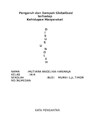 Maybe you would like to learn more about one of these? Doc Contoh Karya Ilmiah Globalisasi Mutiara Angelika Academia Edu