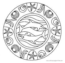 Three dolphins playing and jumping. Dolphin Mandala Color Page Mandala Coloring Mandala Coloring Pages Dolphin Coloring Pages