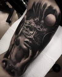 I adore learning, in …. Black And Gray Venetian Mask Tattoo Kickass Things