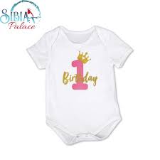 Sibia Palace Baby Girl Princess 1st Birthday Onesie Cake Smash Romper
