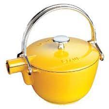 Staub Cast Iron Teapot In Lemon Tea Pots Yellow Tea Tea Kettle