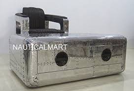Finish off your living room with a restoration hardware coffee table. Aluminium Aviator Coffee Table One Drawer Trunk With Brown Leather Aviator Chair Buy Online In Angola At Angola Desertcart Com Productid 36519722