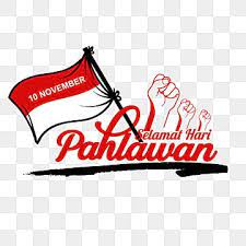 Lettering Of Hari Pahlawan With Flag And Hand Day Independence Indonesia Png And Vector With Transparent Background For Free Download Lettering Red And White Flag Happy Christmas Greetings