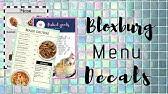 Bloxburg menu ~ bloxburg menu decals decal id codes cafe. Roblox Bloxburg New Updated Menu Decal Id S Youtube