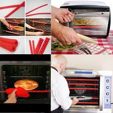 Enipate Silicone Oven Rack Edge Guards Protector Clip Guard Baking Pastry Tools Heat Resistant Red Oven Racks Heat Resistant Silicone Silicone Oven Rack Guard
