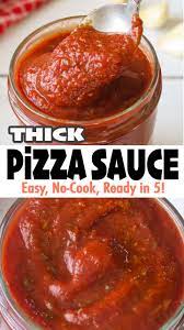 Easy Thick Pizza Sauce No Cook Recipe That S Deelicious Recipe Pizza Sauce Easy Pizza Sauce Homemade Homemade Sauce Recipes