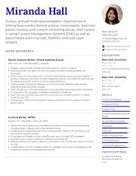 Content Writer Resume Example Writing Tips For 2021