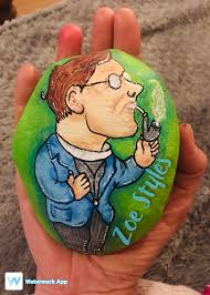 My inspiration for this rock came from a water colour and pencil caricature  by the artist Sir Max Beerbohm , drawn in 1931 of, Australian born , Tubby  Clayton (1885-1972), Founder of