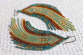 fringe earrings seed bead earrings beaded earrings native etsy native american beaded earrings seed bead earrings beaded earrings native