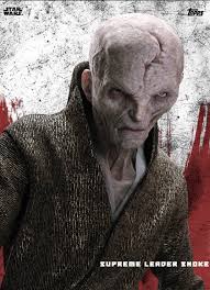 Supreme Leader Snoke On Card Topps Star Wars Villains Leader Snoke Star Wars Fans