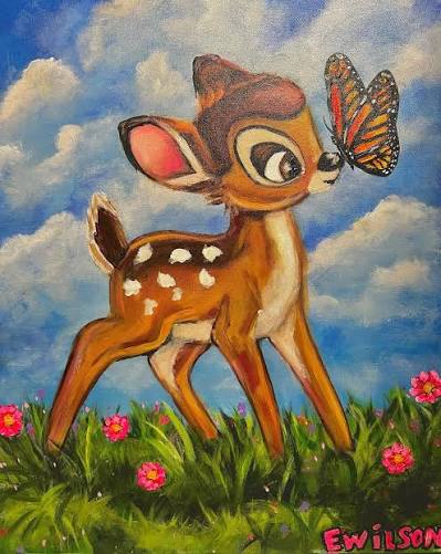 Everything in the forest has it's season. Where one thing falls another grows. Maybe not what was there before, but something new and wonderful all the same.” -Bambi Painted this for a