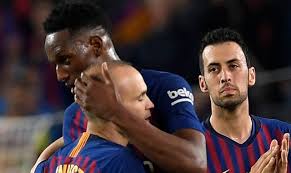 Image result for INiesta bids farewell to barca