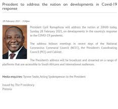 South african president cyril ramaphosa on wednesday 16th september 2020 in a media press briefing while addressing the public on developments in the country's response to the coronavirus. Watch President Ramaphosa Announces Move To Level 1 Lockdown 28 Feb