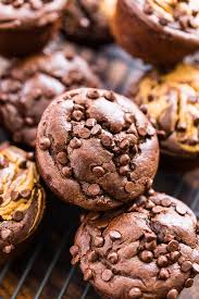 Flourless Chocolate Peanut Butter Muffins Recette Chocolat Sans Farine Aliments Naturels Muffins Au Beurre D Arachide