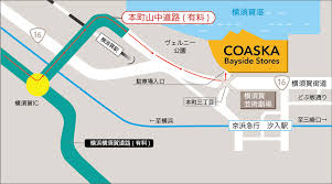 Map of yokosuka japan in english. Access Parking Coaska Bayside Stores Kosukabeisaidosutoazu