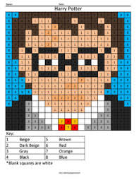 (click to enlarge) when you're writing a book (actually, a series of books) with a bunch of plot lines, you need a way to keep track of what's going on. Harry Potter Color By Number Coloring Squared