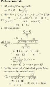 Exercitii rezolvate combinari se aplica formula: Aranjamente Combinari AnideÈcoalÄ Ro