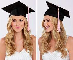 Lulus How To Graduation Cap Hair Tutorial Lulus Com Fashion Blog Graduation Hairstyles With Cap Graduation Hairstyles Cap Hair