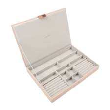 Phosphor, blush jewelry & more!! Supersize 3 Set Jewelry Box In Blush Grey Stackers Box