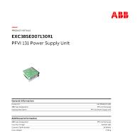 PFVI 131 Power Supply Unit EXC3BSE007130R1