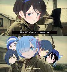 She Doesn T Have Blue Hair But Got The Spirit Funny Anime Pics Anime Funny Anime Memes Funny