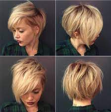 Tousled Blonde Pixie Bob Bob Frisur Asymmetrischer Pixie Asymmetrische Frisuren