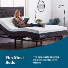 lucid basic remote controlled adjustable bed base heavy duty steel multi position full walmart com walmart adjustable bed base adjustable beds bed base