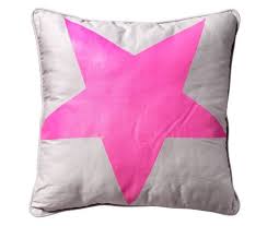 Fluo Pink Star Pillow Star Pillows Star Cushion Neon