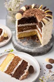 Triple Chocolate Layer Cake (three layer cake with white, milk & dark  chocolate) - Little Sugar Snaps