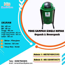 Sampah terdiri dari sampah organik dan sampah anorganik. Jual Tong Sampah Fiber Warna Organik Anorganik B3