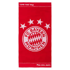 This logo image consists only of simple geometric shapes or text. Fc Bayern Munchen Badetuch Emblem 180 X 90 Cm Kaufland De