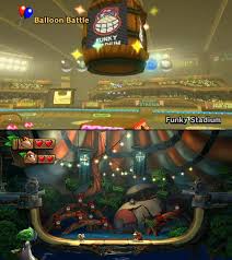 Funky kong in mario kart wii. Dk Vine On Twitter The Funky Kong Face Emblem That Prominently Appears In Mario Kart Wii S Funky Stadium Reappears In Donkey Kong Country Tropical Freeze On A Wrecked Airplane In Lost Mangrove S