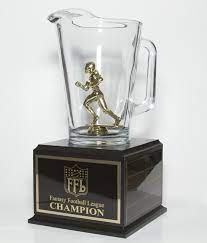 Check spelling or type a new query. 13 3 4 Tall Fantasy Football Trophy Beer Pitcher With Gold Football Figure Mounted On A Black Matte Wood Base Best Trophies And Awards