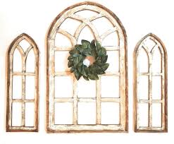 Set Of 3 Farmhouse Wooden Paradise Window Collection The Paradise Collection Window Arches Arched Wall Decor Window Wall Decor Wood Window Frame