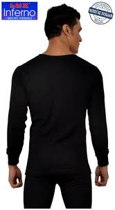 Lux Inferno Men Cotton Thermal Top Black