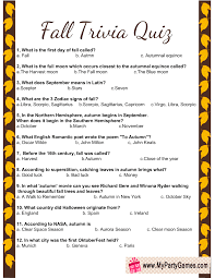 Health trivia questions and answers: Free Printable Fall Trivia Quiz