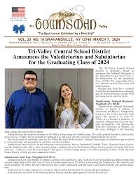 Tri-Valley Central School District Announces the Valedictorian and  Salutatorian for the Graduating Class of 2024