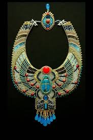 Beaded Embroidery And Gemstones Ancient Egyptian Jewelry Egyptian Necklace Egyptian Jewelry