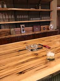 Natural wood with stainless top. Bar Top Photo Gallery Live Edge Wood The Lumber Shack